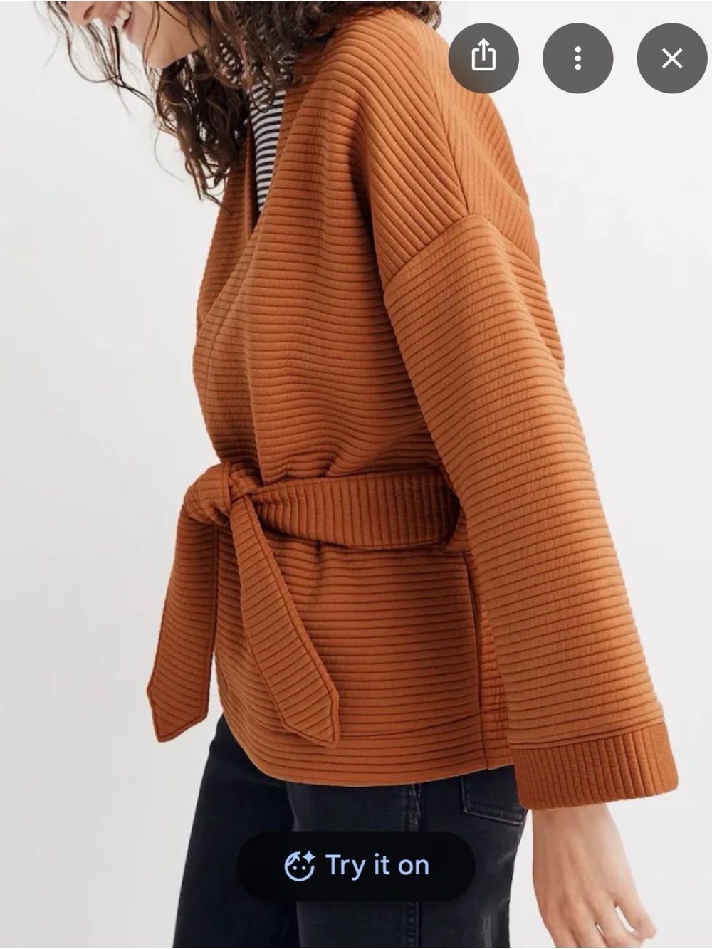 MADEWELL Ribbed Wrap Jacket - Picture 3 of 13